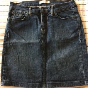 Just above the knee jean skirt